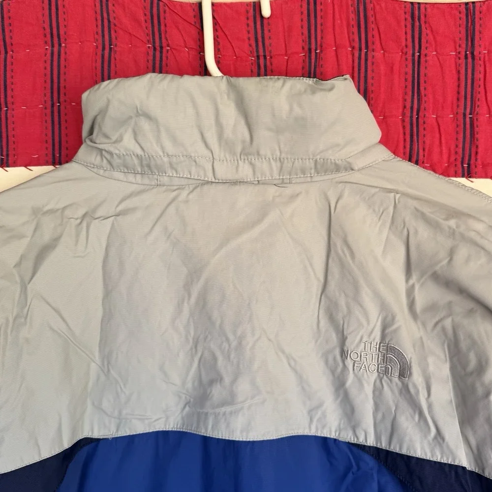 Size L - The North Face Men's Full Zip Up Long Sleeve Blue And Grey Outdoor Wear